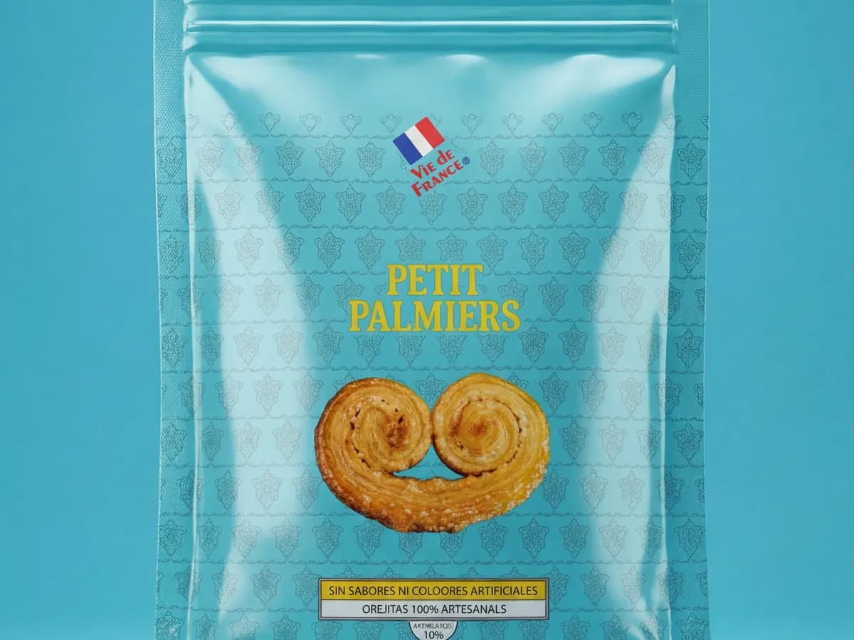 Empaque de Petit Palmiers Vie de France con café